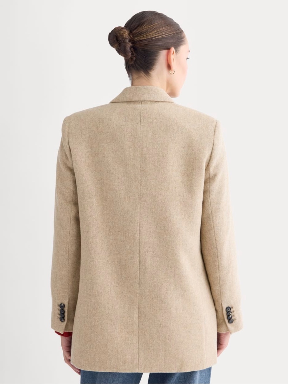 Everlane Tan Wool-Blend Single-Breasted Blazer - Picture 6 of 7